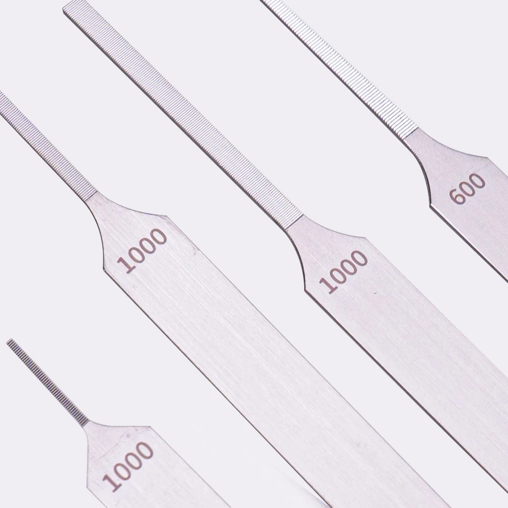 Double Sided Model Sanding File with Narrow Nose 1mm-3mm Widths for Deep Sanding into Crevices Holes And Narrow Model Parts