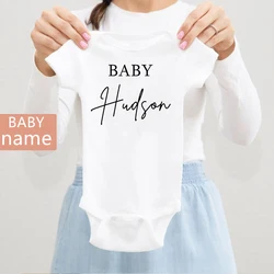 Body de bebé con nombre personalizado, ropa bonita para recién nacido, mono de manga corta de verano para niños pequeños, regalo de ducha infantil Unisex