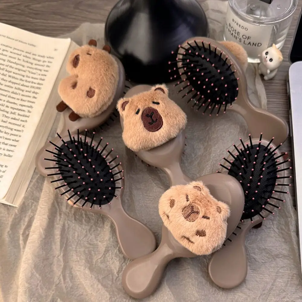 Hair Care Handle Cartoon Air Comb Capybara Anti Static Pocket Hair Brush Girl Heart Scalp Massage Portable Comb Women