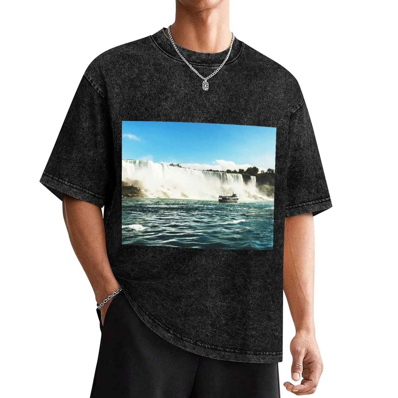 

Niagara Falls, NY, US - AmericanFalls & Bridal Veil Falls T-Shirt cheap stuff new gifts and t-shirts cute tops Men's clothing