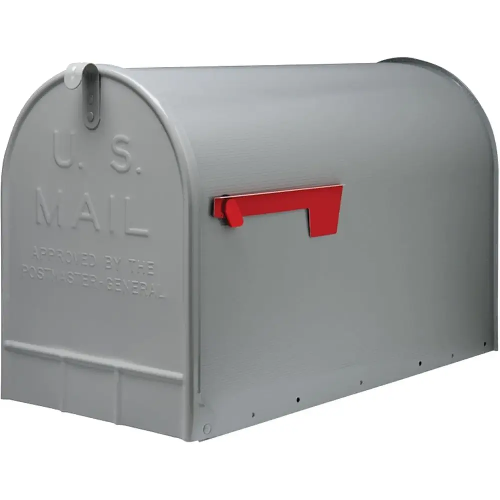

Large Steel Post-Mounted Mailbox, XL, Gray - Quantity 1