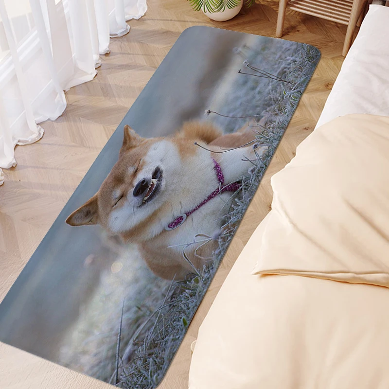 Anime Rug Shiba Inu Modern Home Decoration Carpet Entrance of House Interior Entrance Mat Bathmat Washable Non-slip Kitchen Rug