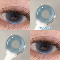 OVOLOOK-2pcs Natural Blue Lens Prescription Colored Contact Lenses for Eyes Myopia Eye Color Lenses Beauty Pupils Violet Lenses