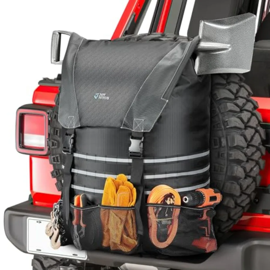 

Spare Tire Trash Bag Fits 40" Tire 31 Gallons Overland Series Larger Capacity Cargo Spare Tire Storage Bag Off-Road Camping Rec