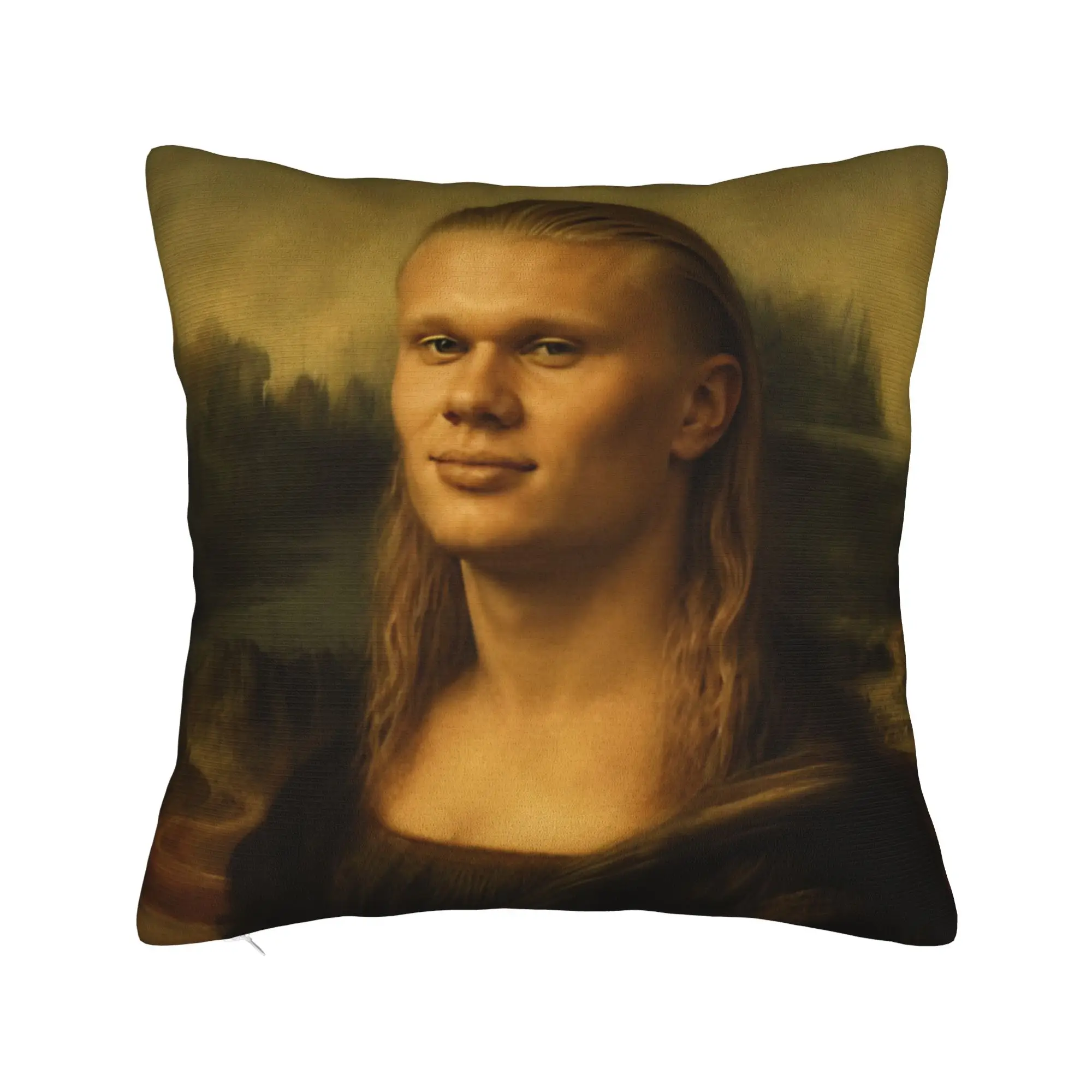 Haaland Football Number 9 FanArt Pillow Case  Soft Pillow Cover For Sofa Couch Bed Living Room Vintage Pillowcases