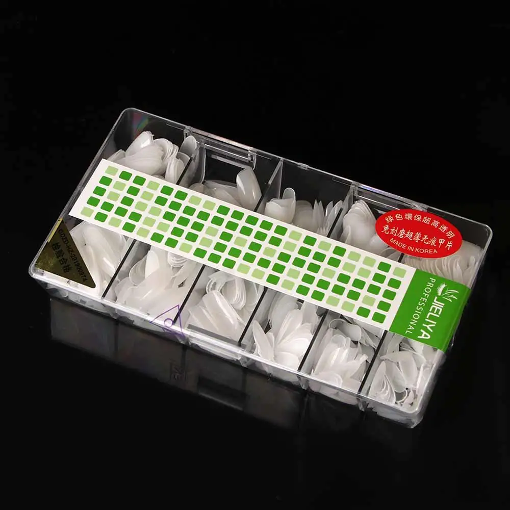 シームレス超薄型ハーフカバーフルカバープレスオンオーバル付け爪ネイルアートチップフレンチフェイクネイルマニキュア