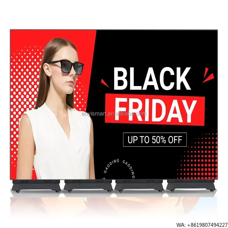 for Novastar P1.8 P2 Foldable Indoor LED Poster Display GOB High Resolution Splicing Quick Assembly for Exhibition Hall