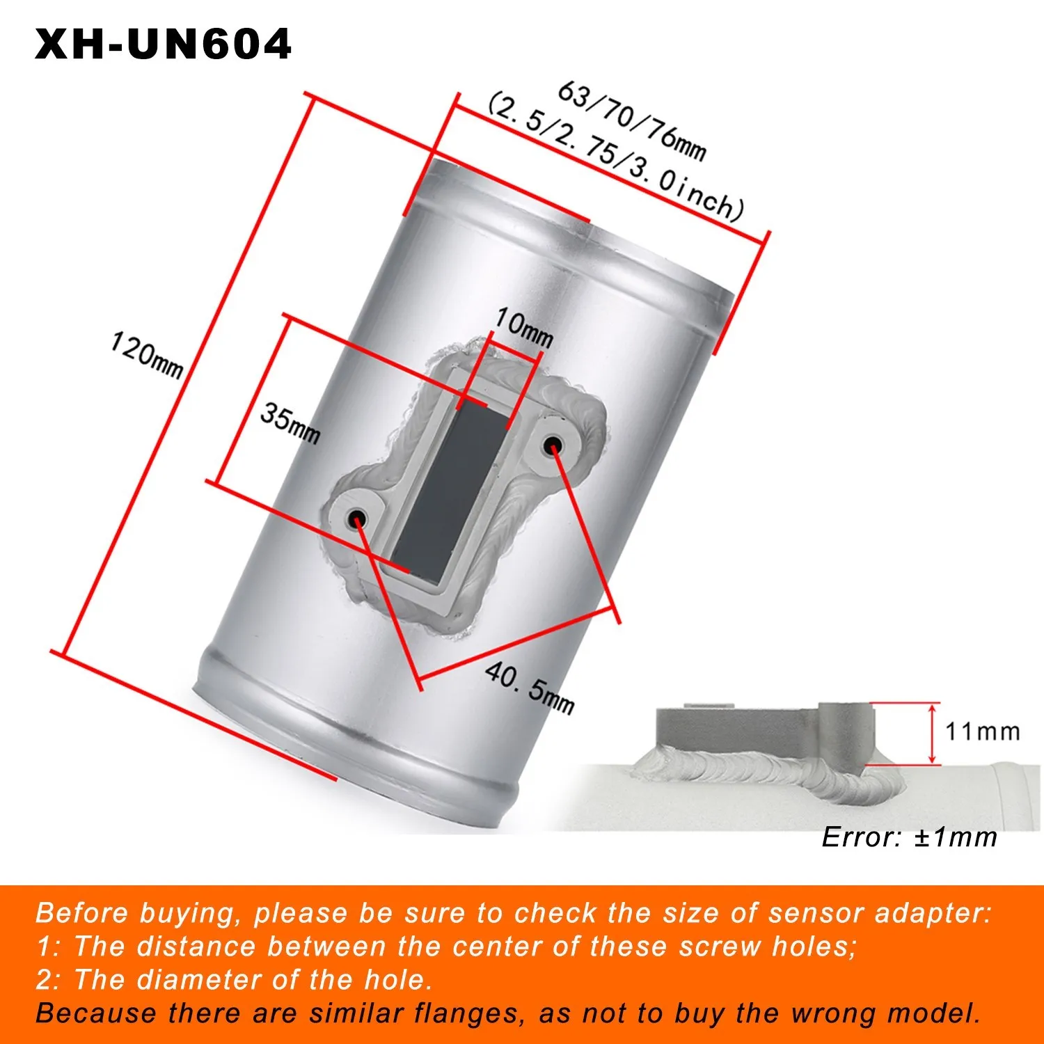 Mass Air Flow Sensor Adapter Air Intake MAF Meter Mount Fit for Audi A1 A3 Seat Skoda VW Golf Ford Honda Nissan Infiniti Suzuki