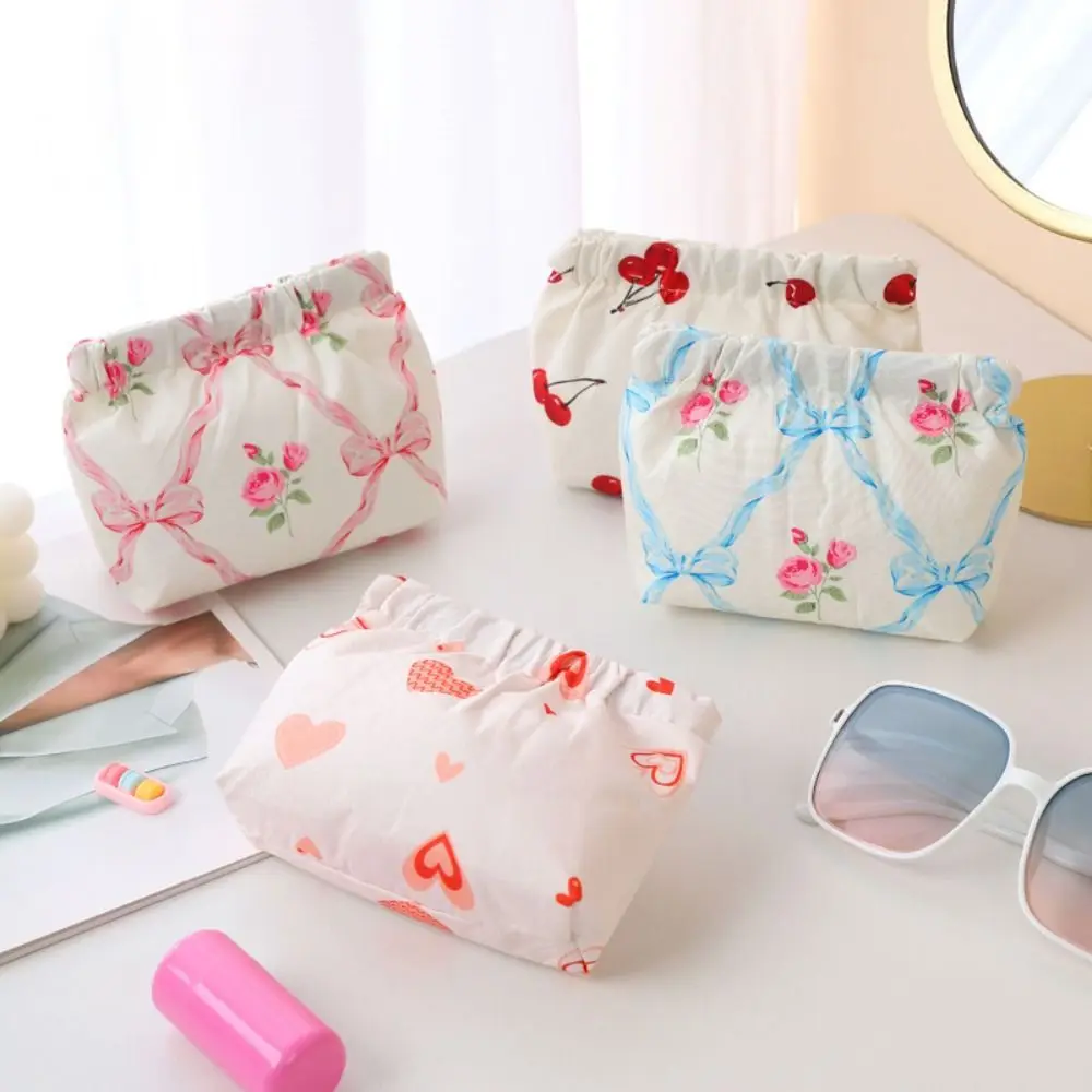 Fashion Mini Shrapnel Bag Solid Color Corduroy Lipstick Purse Soft Cosmetic Bag Women