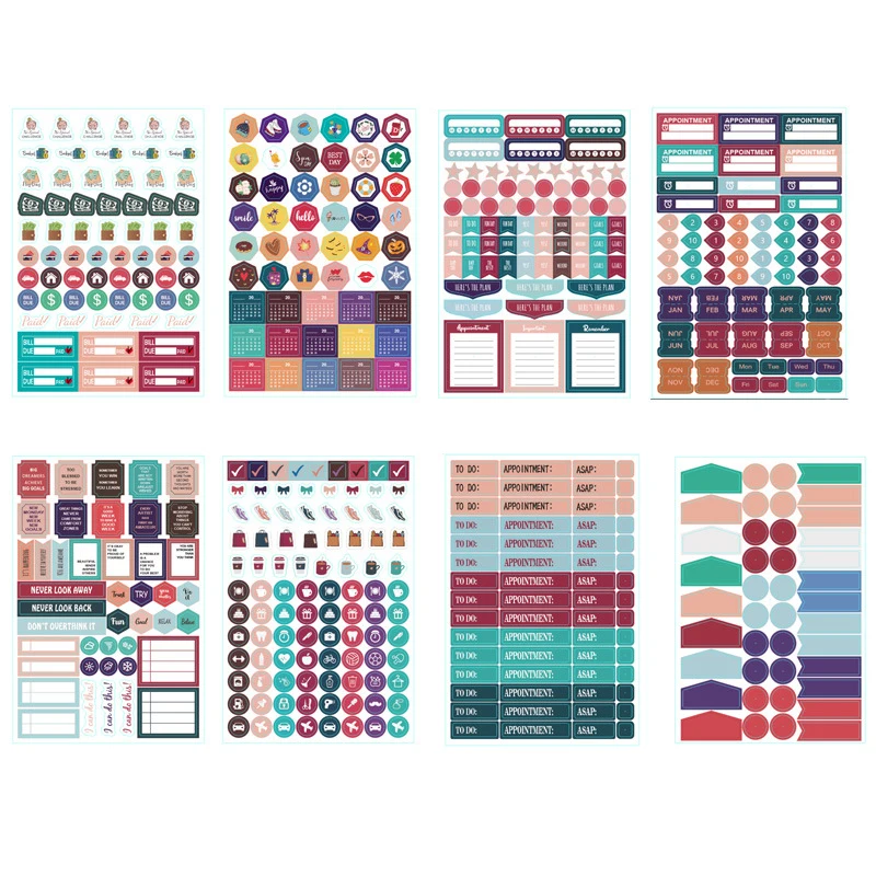 Raccoglitore budget A5/A6/A7 Accessori Notebook Acessórios Etichette scritte a mano Etichetta indicazione Lettera a colori Note Indice adesivi