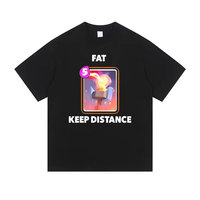 Fat Keep Distance T-shirt Male Casual Cotton Oversized T Shirts Men I Love Miners Funny Meme Game Otaku Lover Fans Gift T-shirts