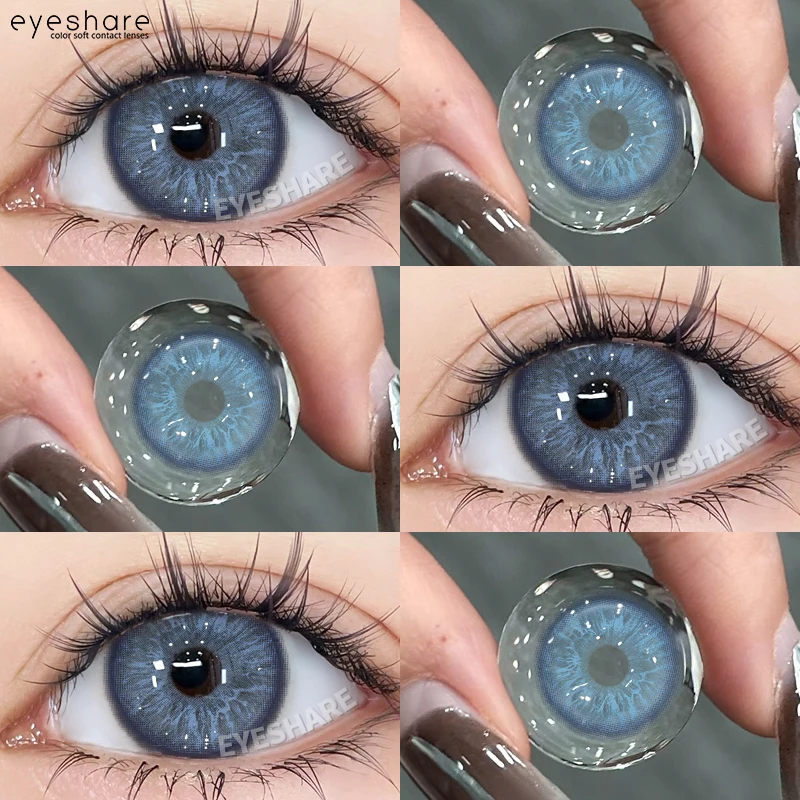 EYESHARE NEW Color Contact Lenses For Eyes Natural Eye Green Color Lens Cosmetic Soft Eye Lenses Blue Beauty Pupils Gray Eye