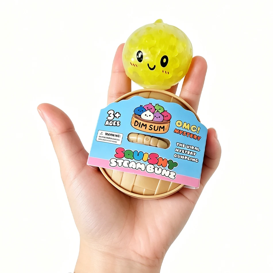 Mini Push Bubble Colorful Dumpling Squishes Stress With Steamer Cute Anxiety Toy Soft Decompression Dough For Adults Prospector