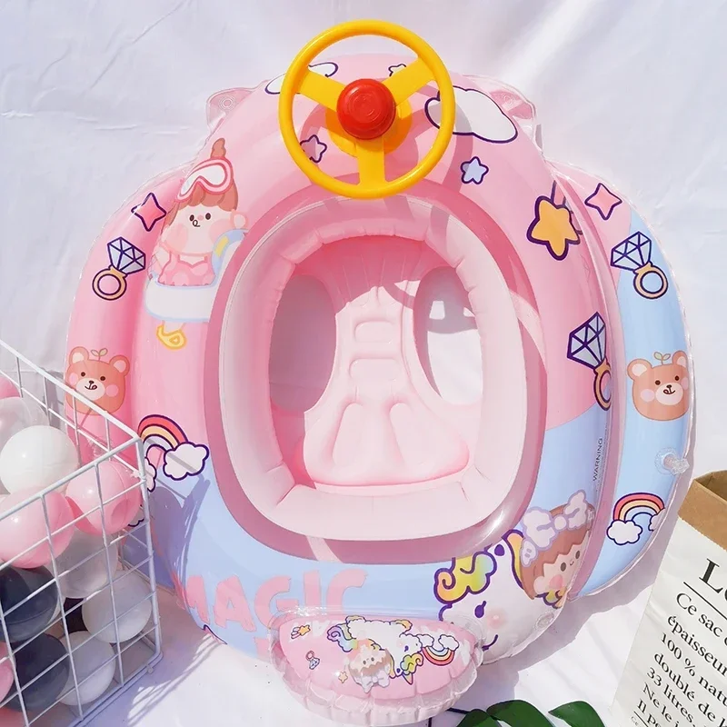 Pool inflatable seat seaside supplies children's swimming ring with armpits and boys and girls cartoon sitting circle cute