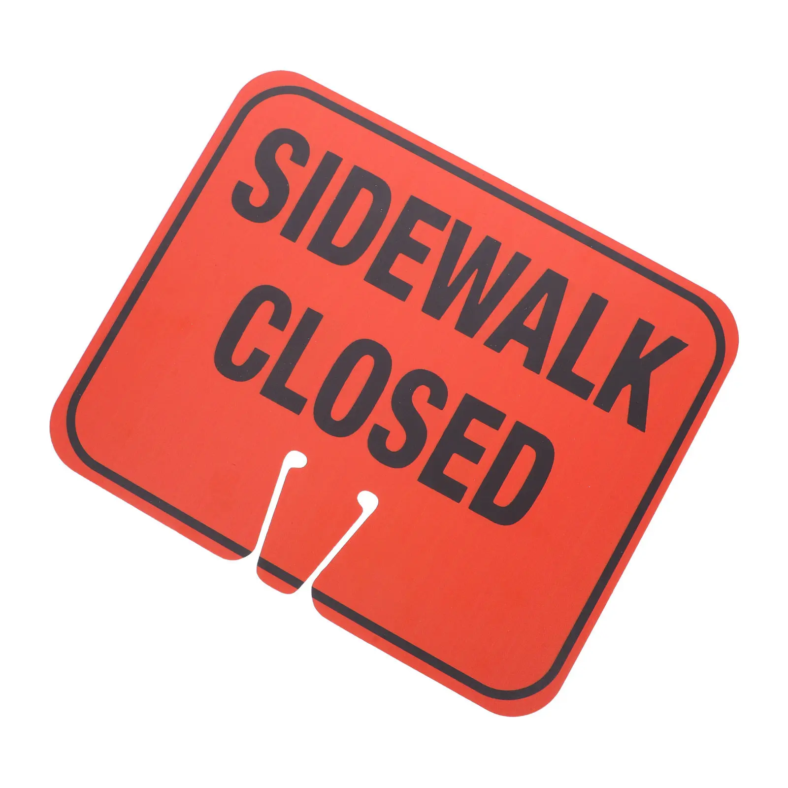 

Sidewalk Closed Traffic Sign Barricade Cone Top Attachment 12x10 Inch Road Construction Safety Warning Pedestrian Caution