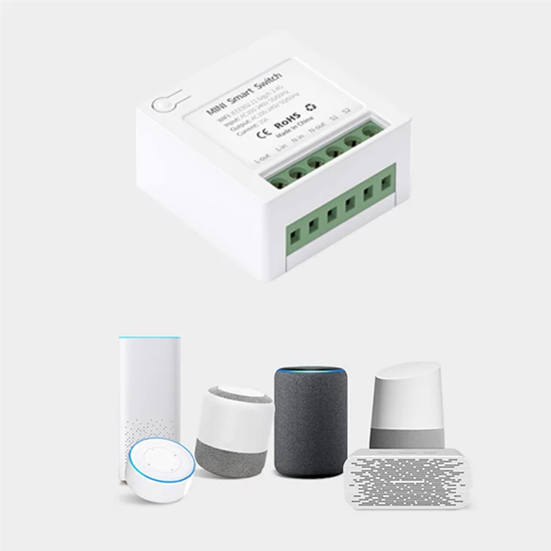 -A25M مفاتيح لاسلكية صغيرة ذكية 10A متوافقة مع Tuya Alexa لأتمتة المنزل الذكي