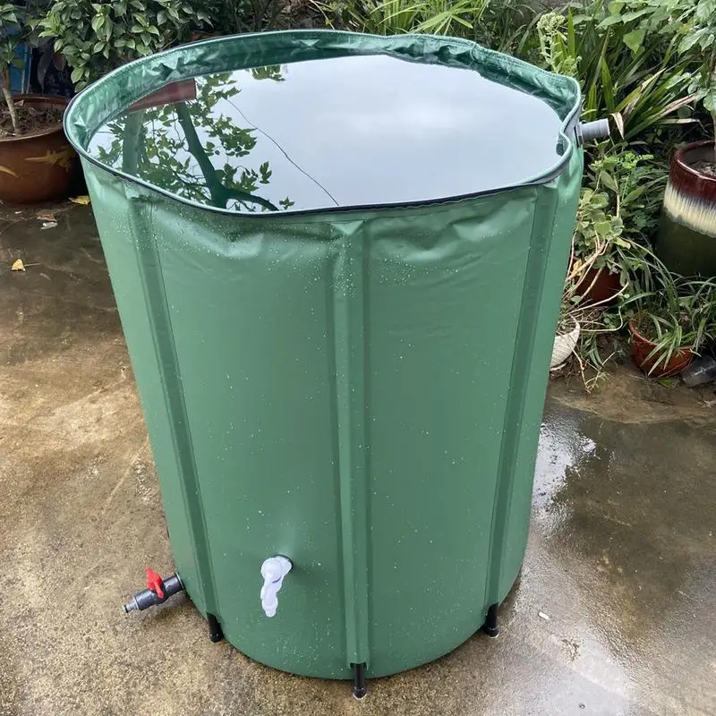 

Rain Barrel Water Collector Bucket 100-750L Rain Water Recovery Storage Tank Garden Irrigation Water Bucket Collapsible Rain Tan