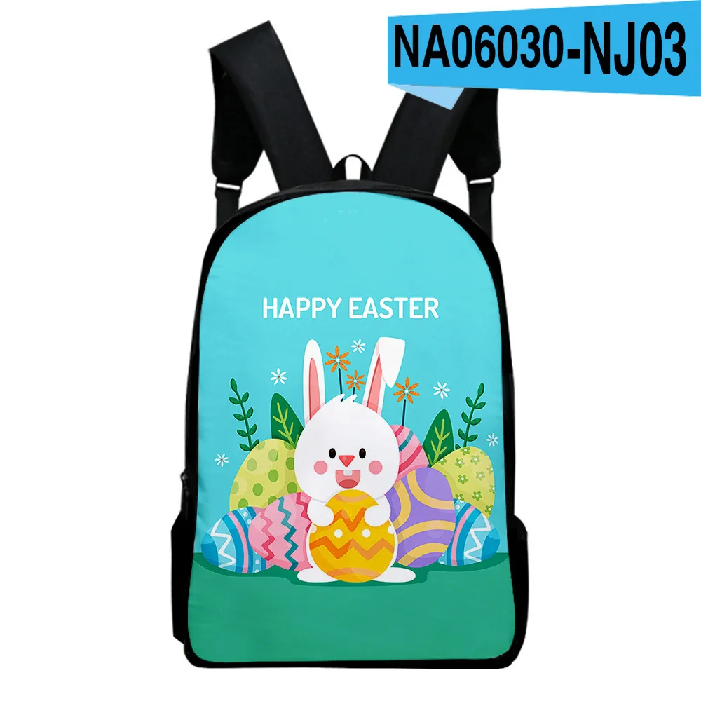 Harajuku Novelty Youthful Easter Day Student School Bags Notebook Backpacks 3D Printed Oxford Waterproof Boys/Girls Travel Bags