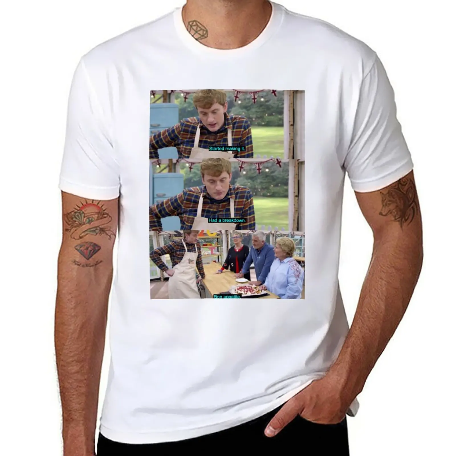 New James Acaster Great British Bake Off T-Shirt kawaii clothes sports fan t-shirts black t shirt tshirts for men