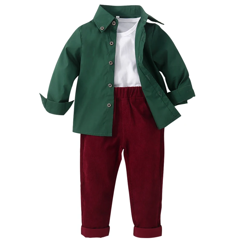 

2Piece Spring Autumn Baby Boy Clothes Korean Outfit Set Casual Fashion Cotton Outerwear+Pants Children Boutique Clothing BC1135