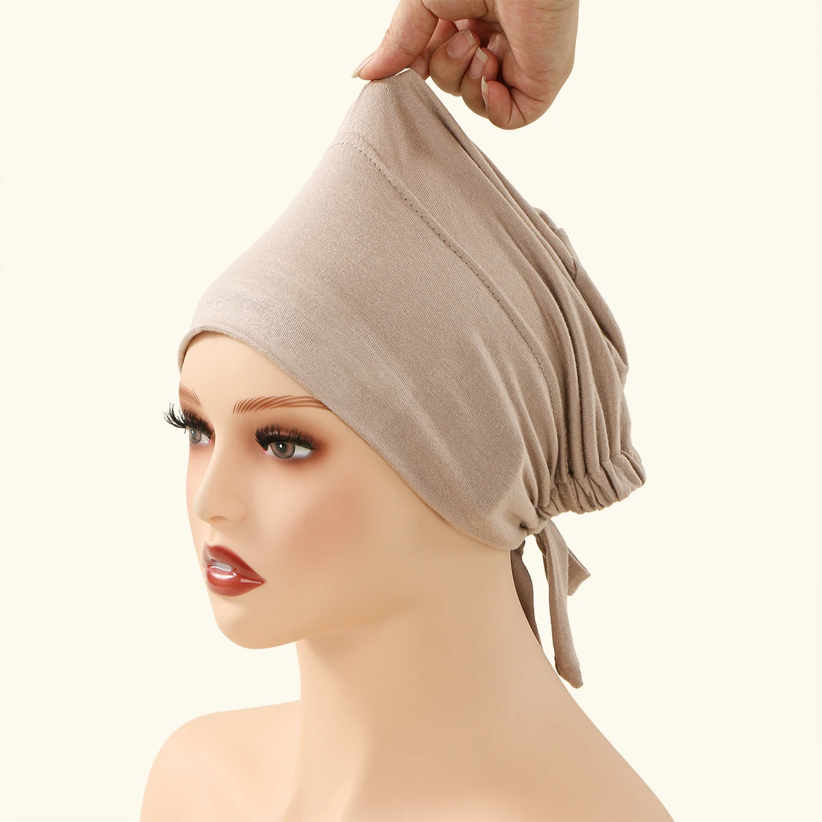 

Хлопковые противоскользящие хиджабы из модала, эластичные внутренние шапки с завязками на спине, высококачественный нижний шарф, женский исламский мусульманский платок, шапки для хиджаба