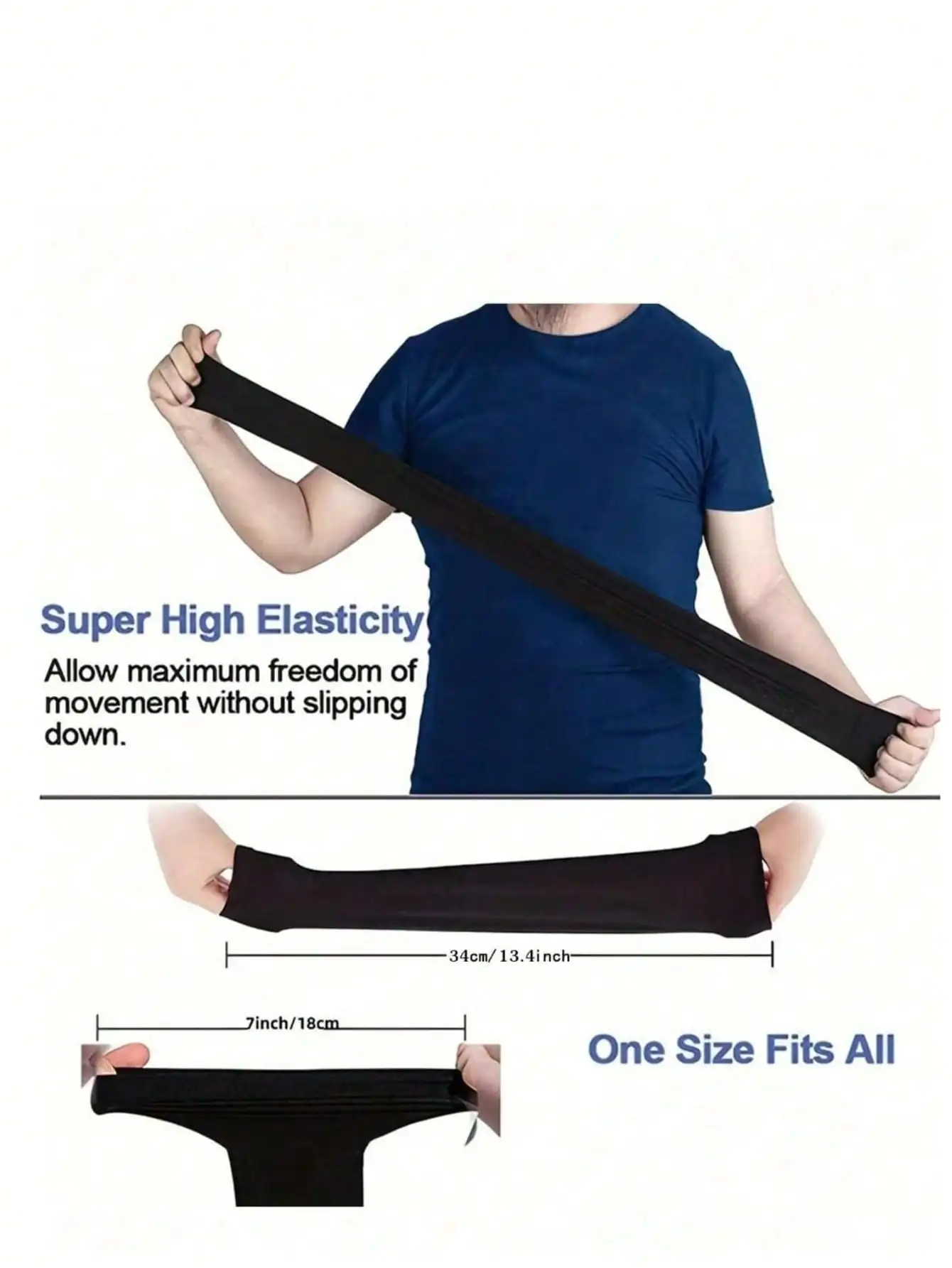 Sun Protective Anti UV 4pairs  Nylon Ice Silk Tight Arm Sleeves For Plus Size Sun Protection,Suitable For Cycling And Riding Mot