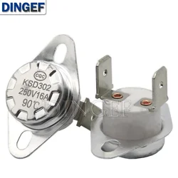 KSD302 16A 250V 40 ~ 150 Degree Ceramic KSD301 Normally Closed / Normally  open Temperature Switch Thermostat  40C 45C 50C 55C