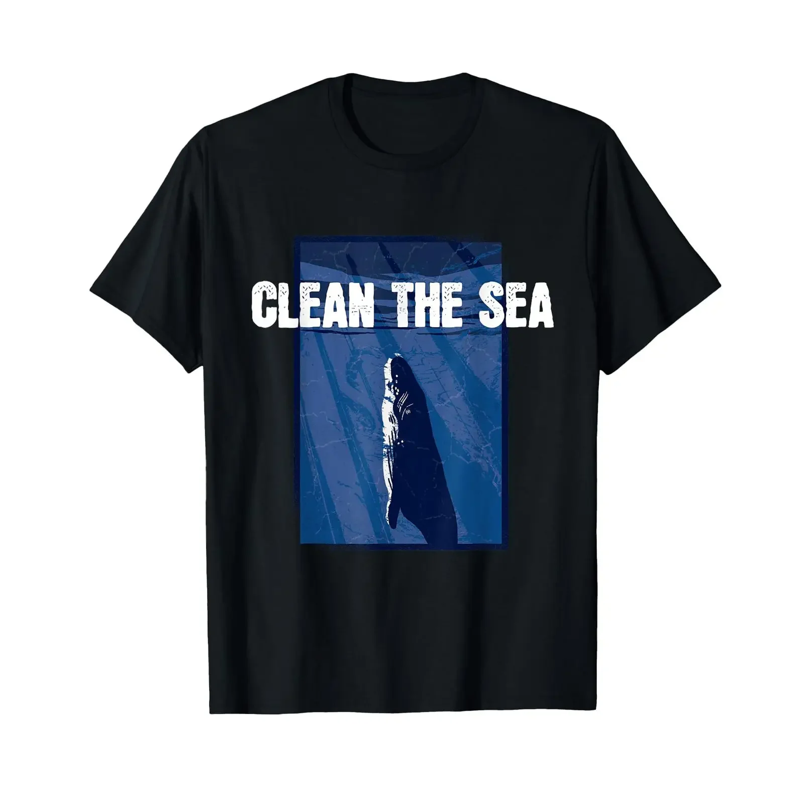Climate Protection Sea Biology Creatures Whale Environmental T Shirt vintage Washed Stretched Stylish Casual fashion homme
