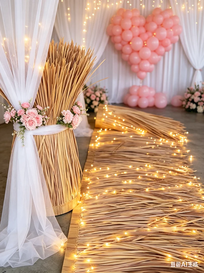 10m 핫멜트 시뮬레이션 초가지붕 플라스틱 가짜 짚 지 - Wedding Decor Supply Store 리뷰 및 가격