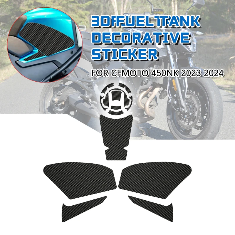 New for CFMoto 450nk nk450 450 NK 2023 2024 motorcycle anti slip fuel oil tank pad side knee grip decal protector sticker pads