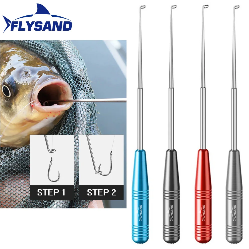 FLYSAND Stainless Steel Easy Fish Hook Remover Safety Fishing Hook Extractor Detacher Rapid Decoupling Device