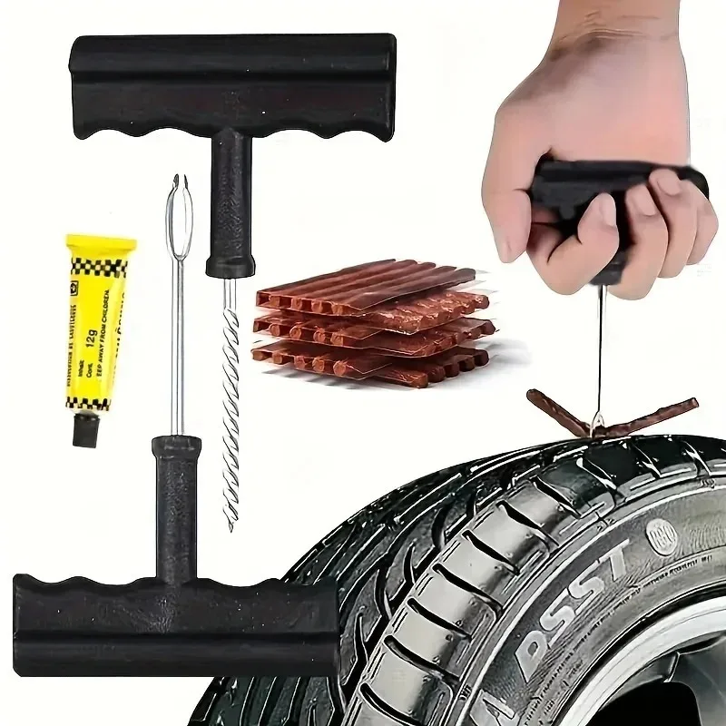 Tire repair magic. Quick tire repairCar tire repair tool, motorcycle tubeless wheel tire repair kit, puncture plug, garage tool