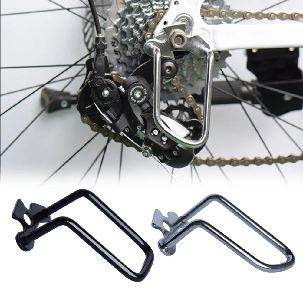 Bicycle Rear Derailleur Protector Heavy Duty Stainless Steel Guard with Double Wings for Durable Chain Protection