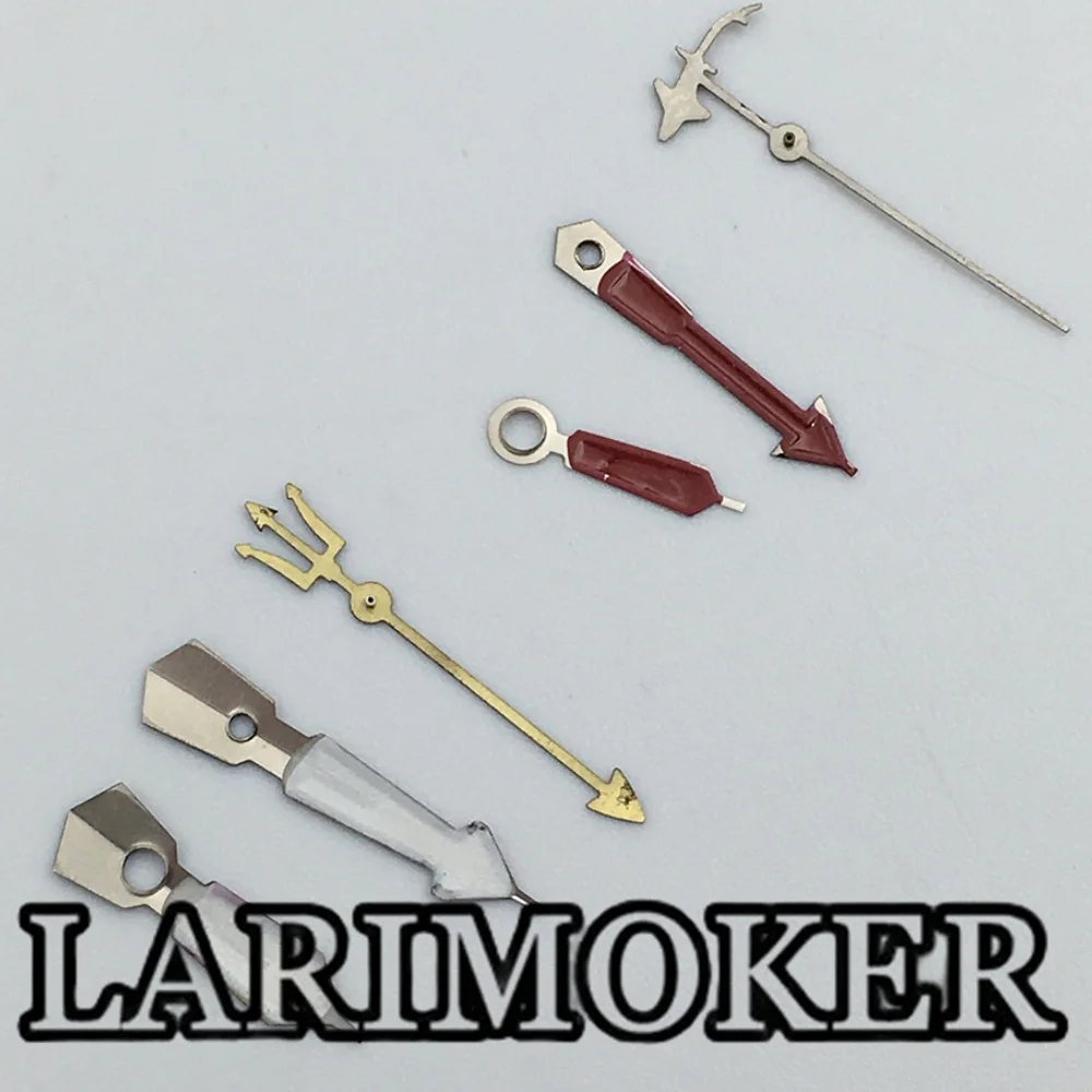 LARIMOKER 시계 핸드 세트, NH35, NH36, NH38 무브먼트, 세컨드 포인터, 왕관 고래 모양