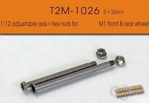 

T2M 1:12 M1Adjustable Front and Rear Wheel Axles Hexagon Nut 1026 Modifying and Assembling Model Accessories