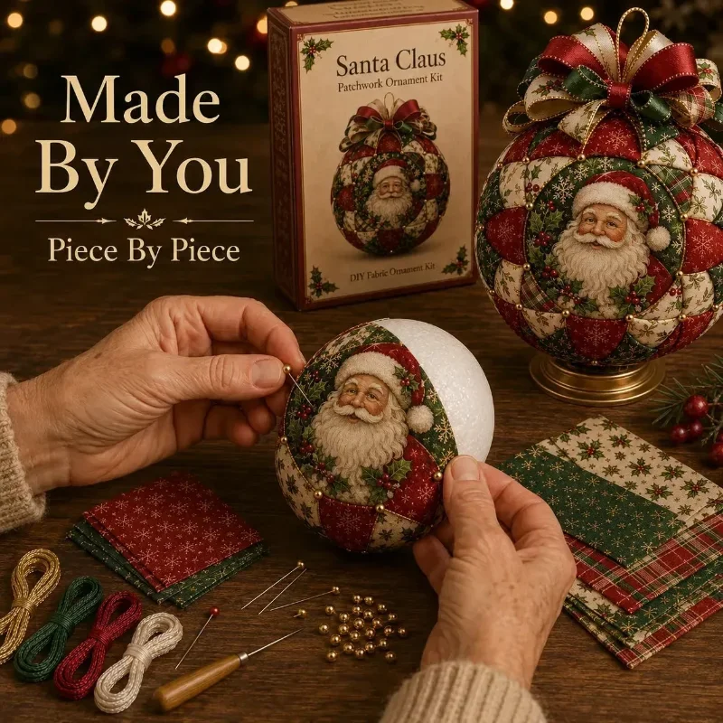 1 Set Santa Claus Patchwork Christmas Decor DIY Craft Kit Multi Style Hanging Pendants for Home Party Christmas Tree Decor Gifts