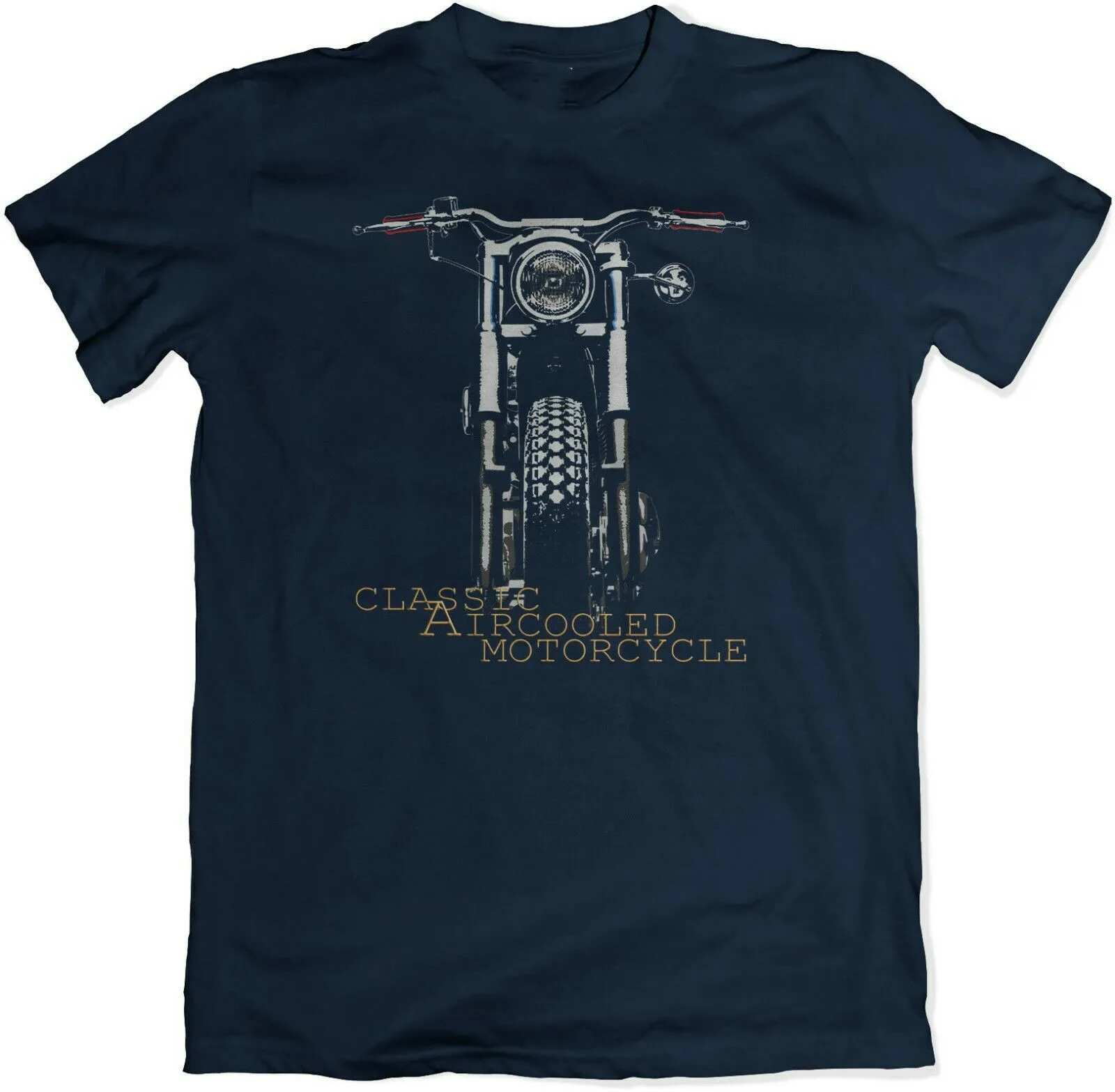 Custom Classic Aircooled Motorcycle T-Shirt 100% Cotton O-Neck Summer Short Sleeve Casual Mens T-shirt Size S-3XL