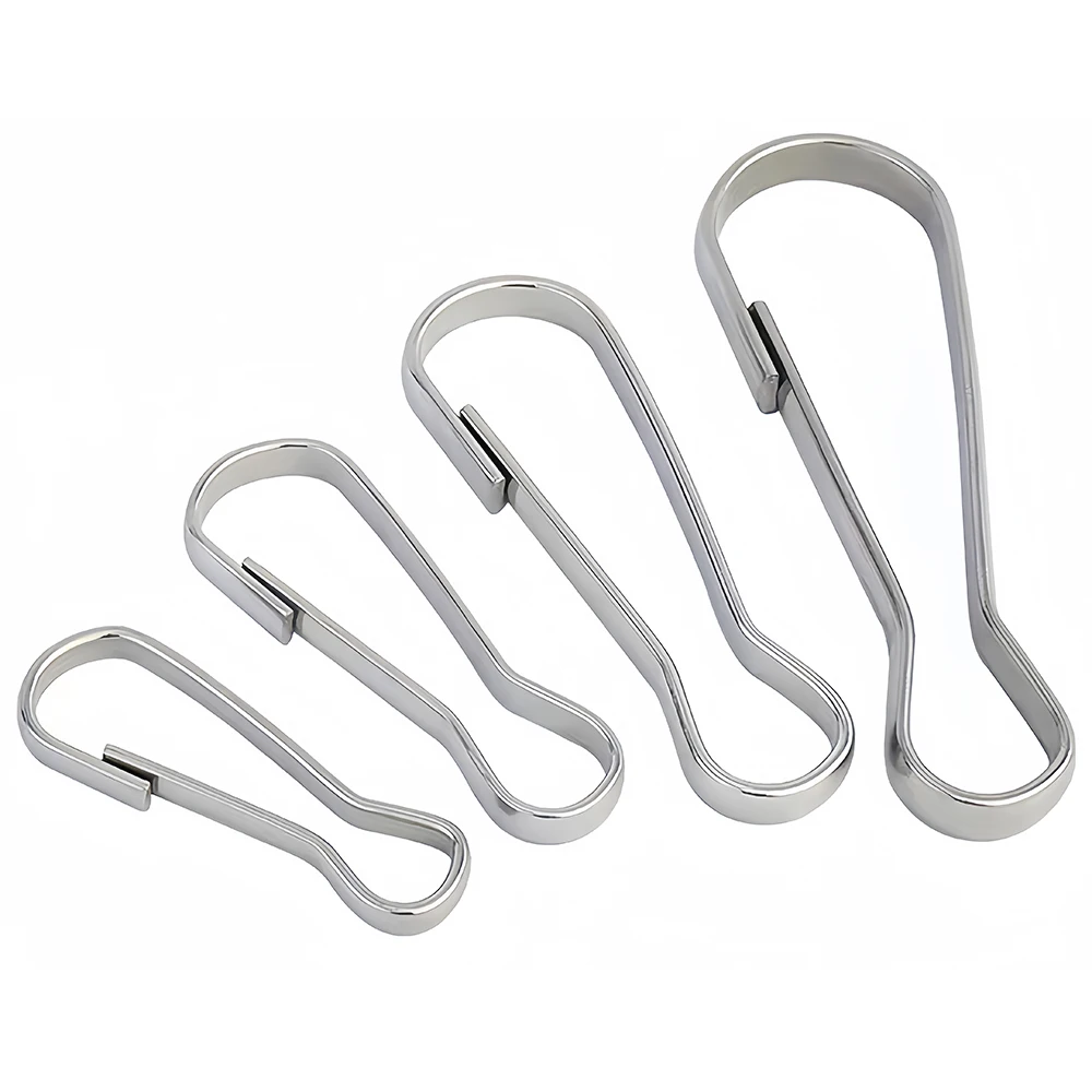 20Pcs Metal Snap Clips Hooks Loaded Clasp Gourd Buckle Connector Hardware Accessories for Bag Chain Carabiner Key Ring Hanging