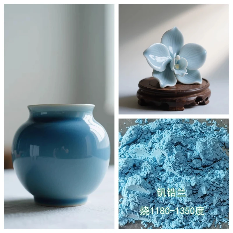 1Kg Under-glaze Ceramic Color Pottery Pigment Powder, Non-Toxic Art Supplies for DIY Crafts & Ceramic Art 1180-1300℃