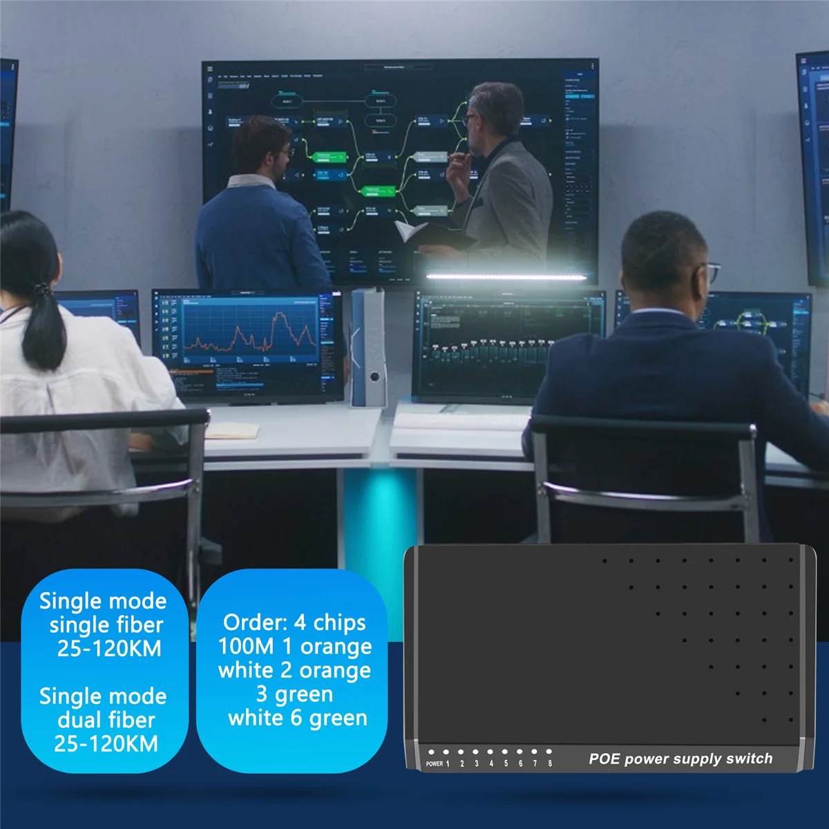 

Порты A98T8 6 + 2 коммутатора POE, инжектор питания через RJ45 Ethernet без адаптера питания, семейная сетевая система 10/100M для камер