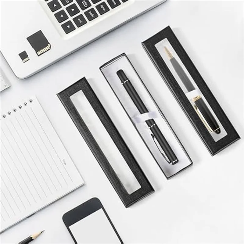 Kotak Hadiah Pena Kosong A005-10Pcs Dengan Tutup Transparan Kotak Pena Hadiah Kotak Pena Tunggal Kosong Kotak Perhiasan Pena Kotak Display Pena Bolpoin