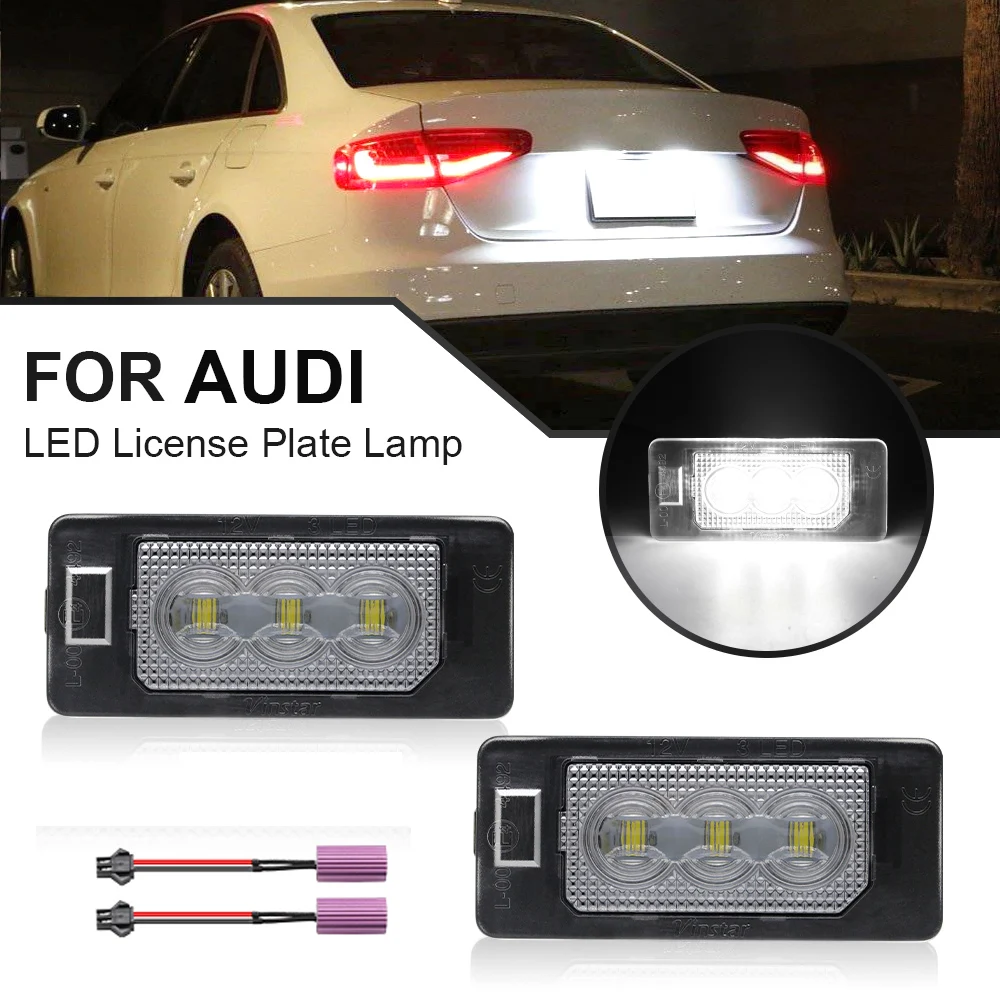 

LED Number Plate Light For Audi A1 A3 A4 A5 A6 Q7 Skoda Octavia Rapid Fabia VW Golf Touran Caddy Jetta Polo License Lamp