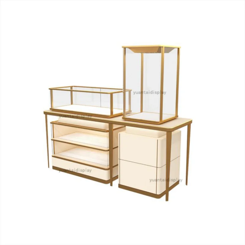 

Custom. Hot Sale Jewelry Display Glass Cabinet Jewellery Shop Decoration Display Furniture Counter