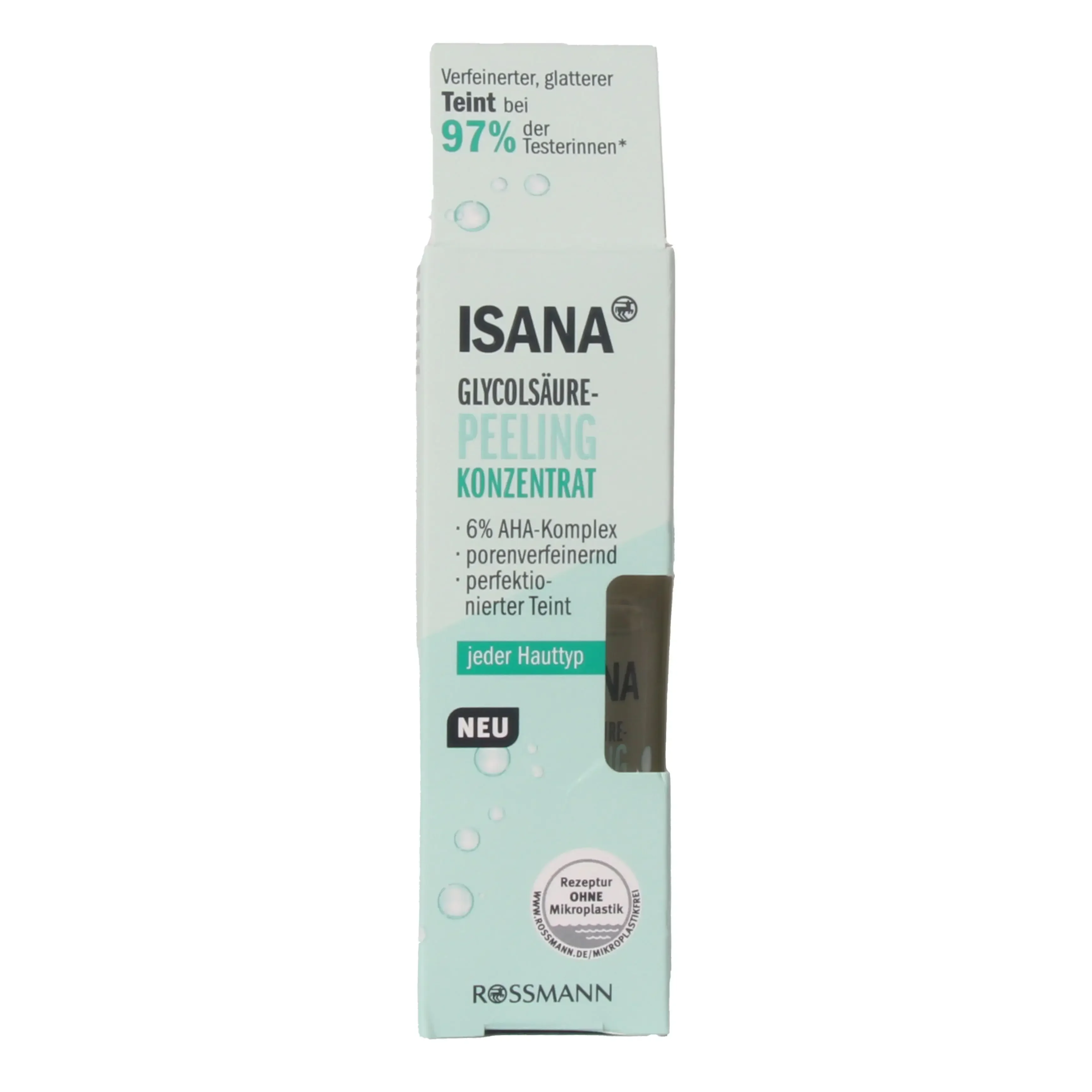 Isana 6% aha ácido de frutas 30ml soro facial tratamento de acne esfoliante remover cravos encolhendo poros limpeza produtos de cuidados com a pele