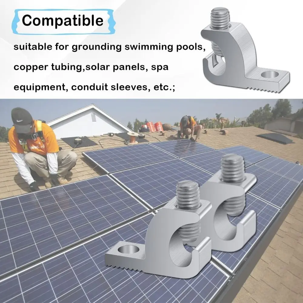 Pool Bonding Aluminium Lay-in Connector 304 SS Screws 4-14 Wire Range Lay-in Clamps Bonding Lug