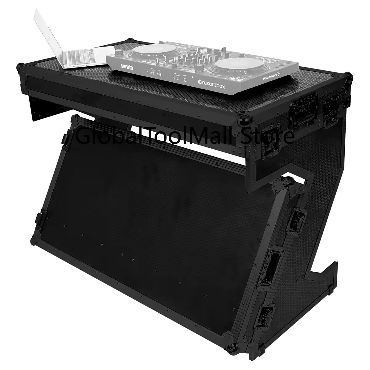 Customizable Logo Aluminum DJ Road Case Portable Digital Controller Case Double Push Pull Boxes Style Printed Metal Plastic