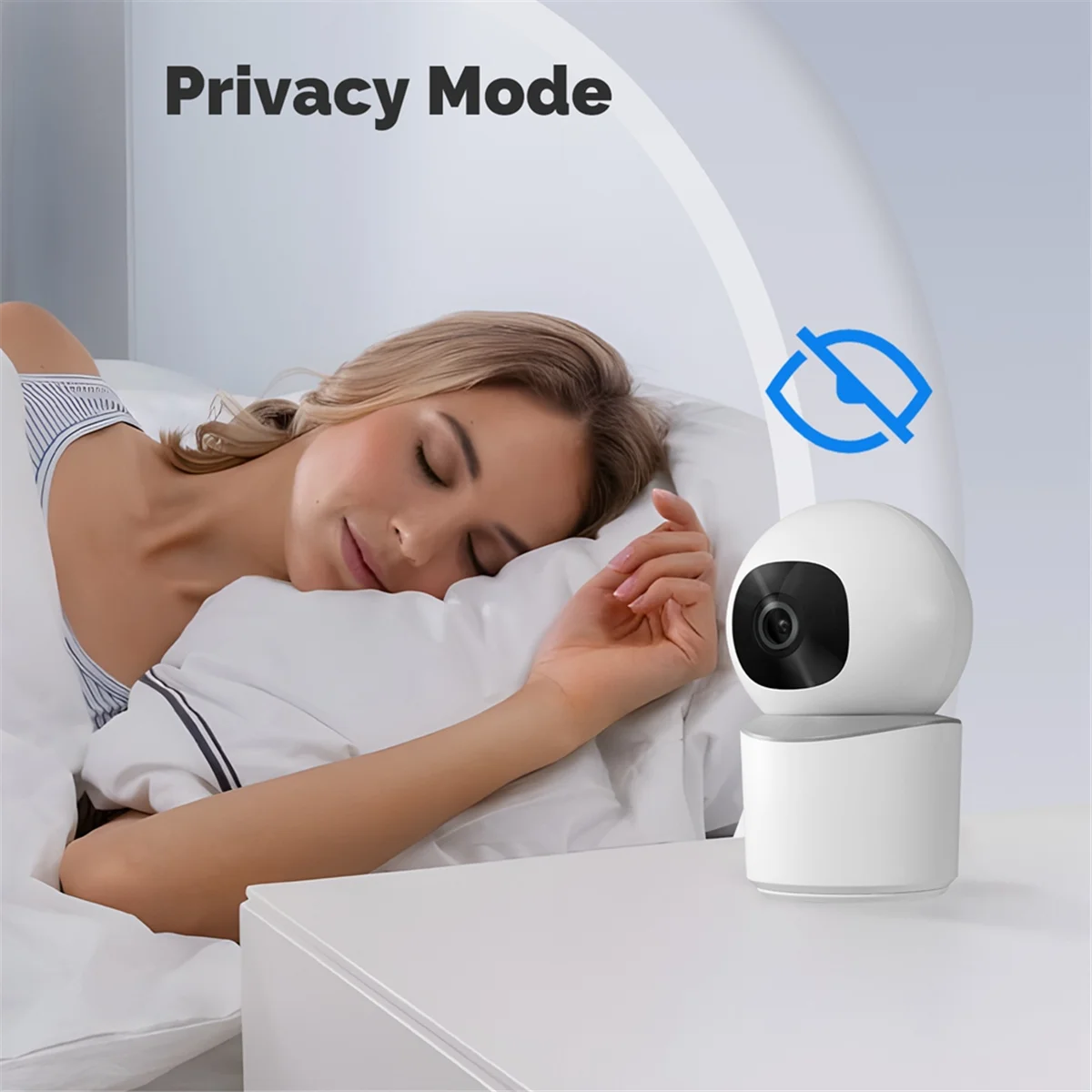 Tuya กล้องวงจรปิดอัจฉริยะแบบหมุน/เอียงได้, ไวไฟในร่ม3MP รองรับกล้องติดตามการเคลื่อนไหวในไนท์วิชั่นอินฟราเรด HD