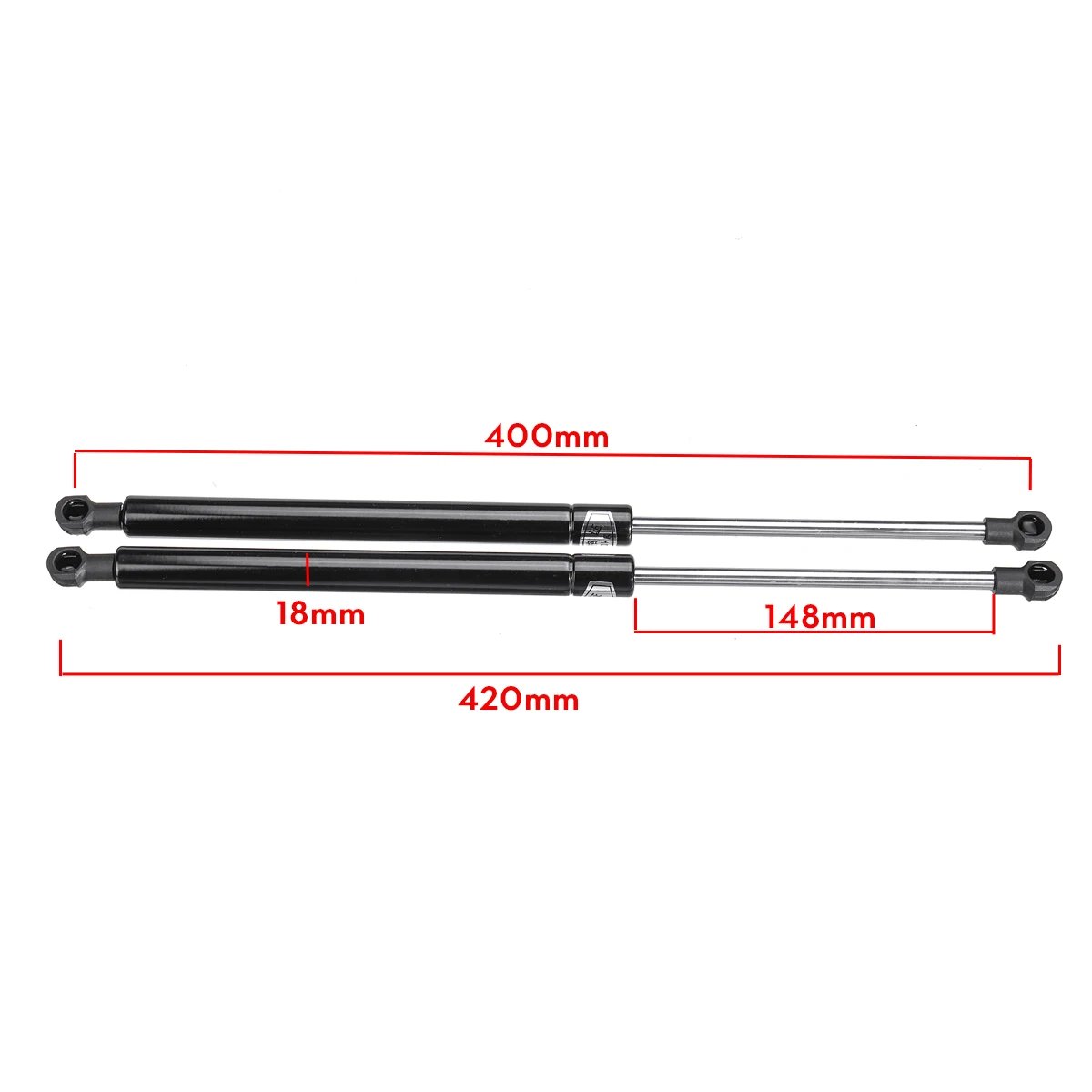 2X Universal 40cm 400mm 300N Car Struts Front Cover Bonnet Hood Rear Trunk Tailgate Boot Shock Lift Strut Support Bar Gas Spring