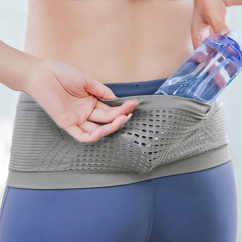 Bezszwowa niewidoczna torba na pas do biegania Mężczyźni Kobiety Siłownia Torba sportowa Outdoor Sport Fitness Fanny Pack Torba na telefon komórkowy z haczykiem