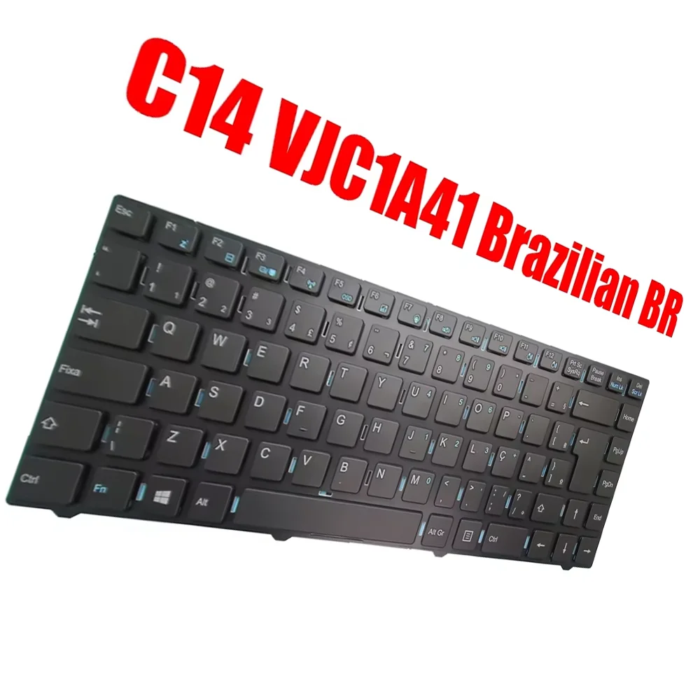 

Brazilian BR Laptop Keyboard For VAIO C14 VJC141 VJC141F11X Black Without Backlit New